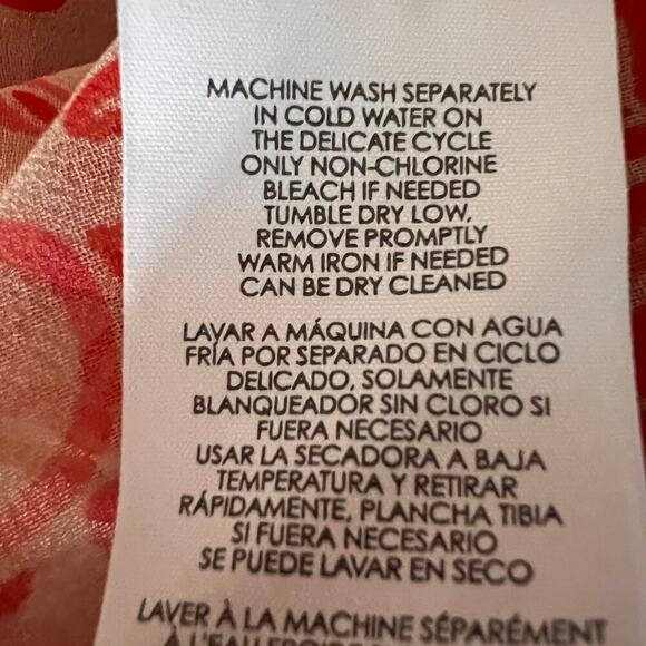 Cabi Vita Boho Pink Floral Cowl Neck Sleeveless Draped Blouse M - Picture 10 of 11